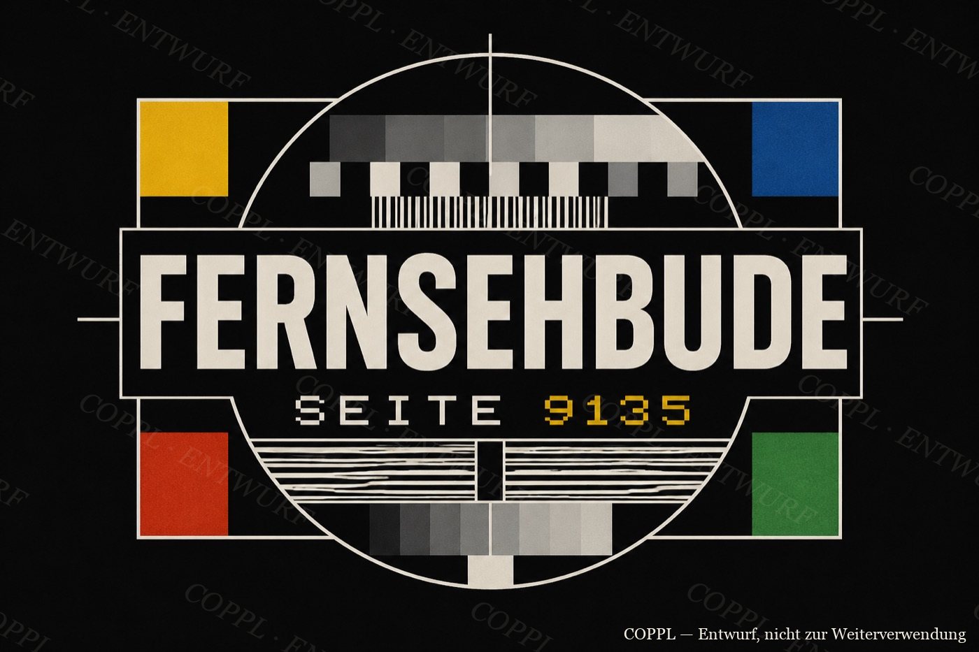 Zeichen für die Fernsehbude